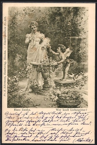 Carte postale artiste hans - d'artiste,