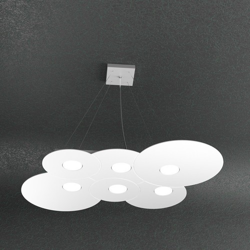 Lustre design moderne blanc - blanc, À