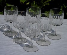Bayel - Service de 6 verres à eau en cristal taillé.  Signés Haut. 14,3 cm