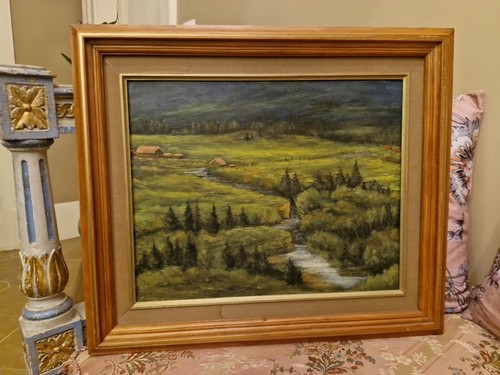Peinture ancienne encadrée - peinture,
