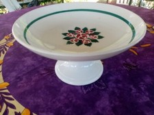 Compotier Faiencerie du Rhone Labrut Frères Modèle Bagatelle Boules de Noël 22cm