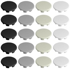 5x cache trou rond à clipser plastique noir blanc crème gris bouchon protection