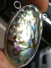 Pendentif Géant Art Déco Nacre d'ormeau ( NewZelland)  