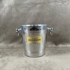 Seau à champagne vintage Heidsieck en aluminium Années 1980