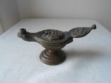 Ancienne lampe à huile bronze