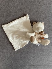 Doudou ours mouchoir beige