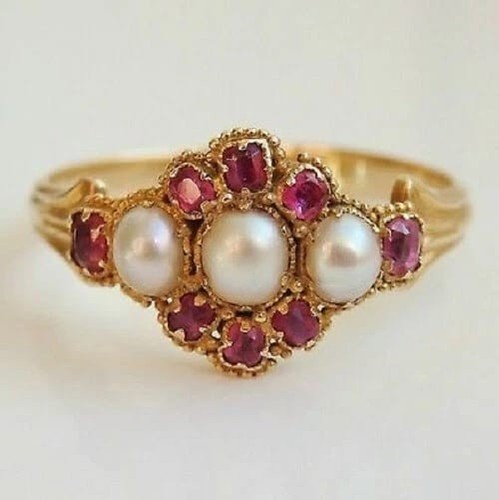 Bague victorienne grappe de - bague,