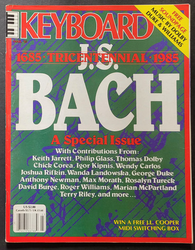 Keyboard magazine bach - keyboard,