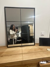 mirroir métal noir neuf