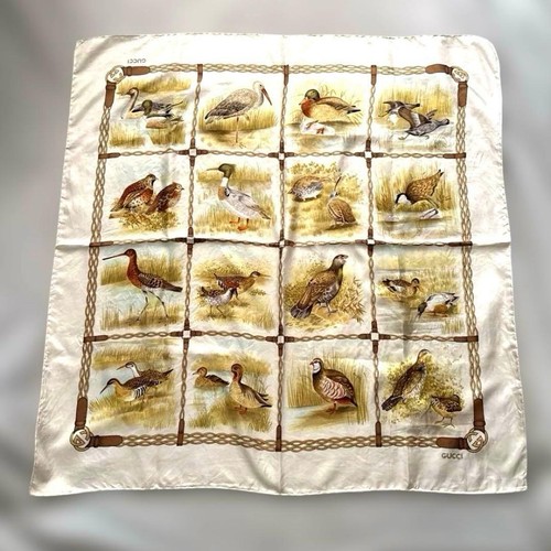 Foulard vintage gucci oiseau - vintage,