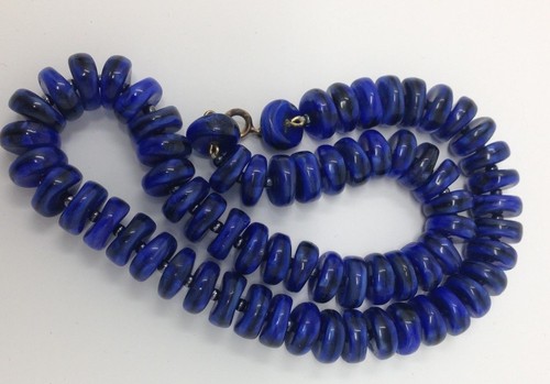 Vintage blue lapis stone discs - stone,
