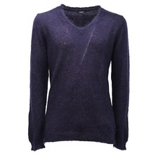 4704AF maglione uomo OFFICINA36 blue mix mohair sweater man