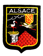 ECUSSON ALSACE♦️NID DE CIGOGNES ♦️REGION GRAND-EST ♦️Brodé ♦️