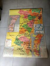 affiche scolaire Rossignol Carte de France Région ALSACE 125 X 92 cm Plastifiée