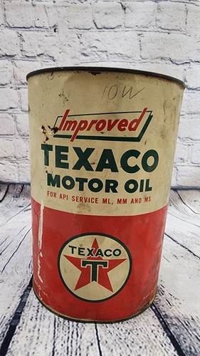 Empty 1950s quart texaco - empty,
