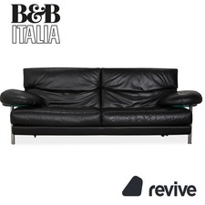 B&B Italia Arca Canapé En Cuir Noir Fonction Manuelle