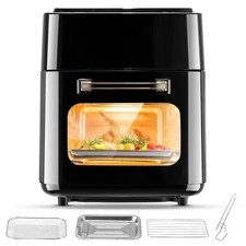 Friteuse à air│Oyajia│15 L│Ecran tactile│Panier vitré│Noir