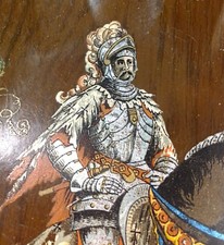 RARE CORBEILLE EN PAPIER MACHE