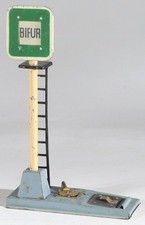 Antique jouet JEP tôle échelle 0 signal fixe tableau bifur #535 années '30