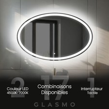 Miroir de Salle de Bain Lumineux LED | INTERRUPTEUR | Sur Mesure | India