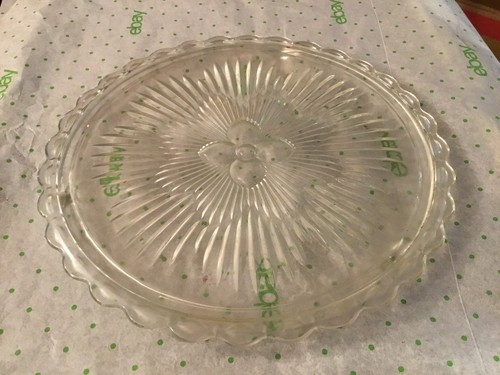 Cake glass serving plate - glass,
