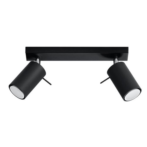 Plafonnier acier noir gu10 - acier, 2