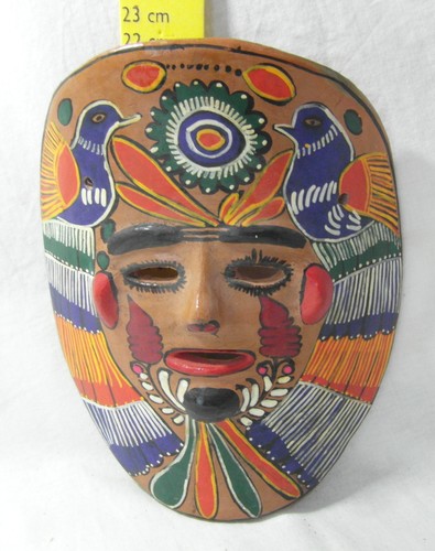 Masque mexicain terre cuite - masque,