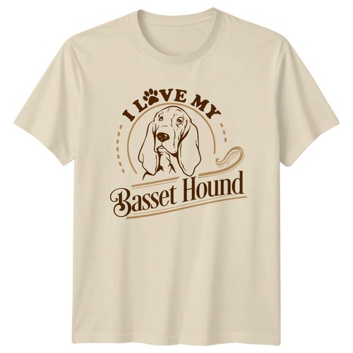 Shirt love basset hound - t-shirt,