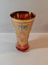 Vase Décor Floral Doré