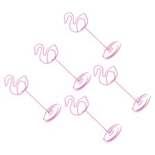 5 Pcs Support Numero De Table Mariage Flamant Rose Porte Photo Porte-nom Bureau