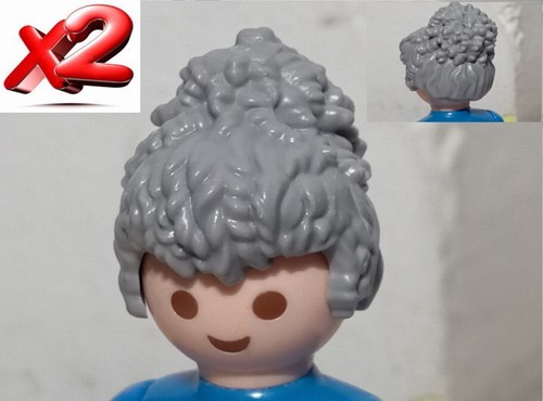 Playmobil perruques grises - x2,