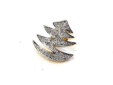 Bijou alliage doré et strass broche pin's sapin Pierre Lang idéal pour cadeau