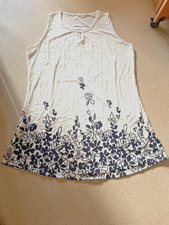 robe femme polyester / spandex taille 48 blanc et imprime noir