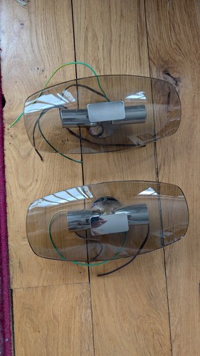 Paire appliques verre - d'appliques, en