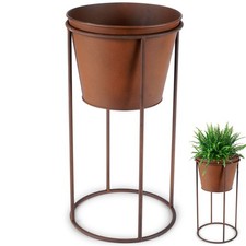Cache-pot en métal sur pied