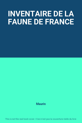 Inventaire faune de - inventaire,