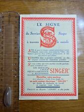 Catalogue SINGER Machine Coudre Aiguilles Moteur Main Usine Outils France Tarif