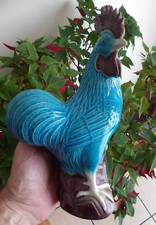 Grand Coq Céramique turquoise
