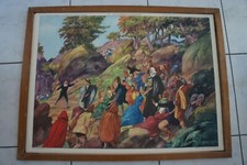 ANCIENNE AFFICHE SCOLAIRE ROSSIGNOL HISTOIRE 43 44