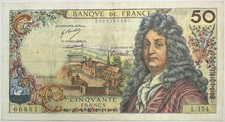 50 FRANCS RACINE - 6.11.1969 -