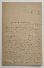 Lettre Autographe Signée de