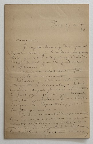 Lettre autographe signée - lettre,