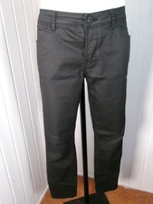 Pantalon coton noir enduit stretch skinny Only L W30 40 taille médium