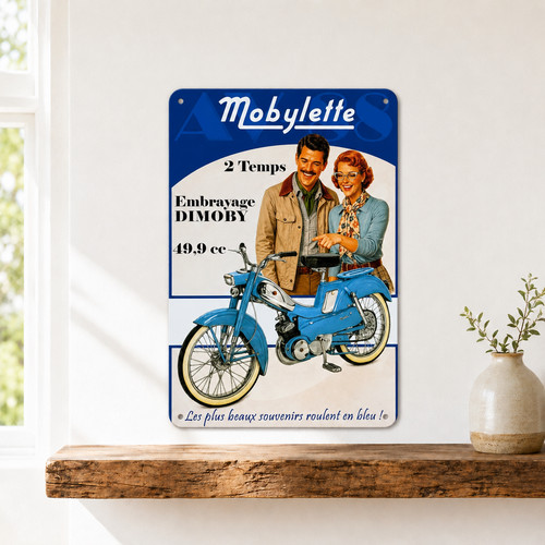 Plaque métal motobécane av88 - plaque,
