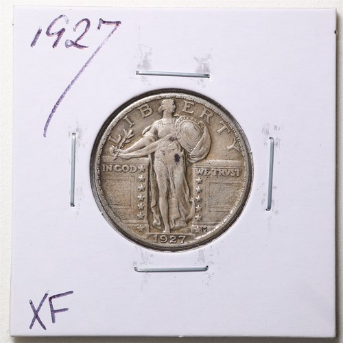1927 25c standing - standing, liberty