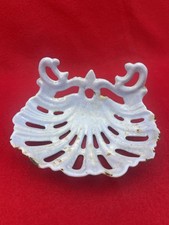 Porte-savon Coquille  Ancien en Fonte émaillée – Époque fin XIXᵉ début XXe