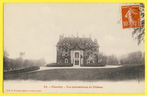 Cpa ecrite 1909 chambly - en,