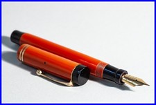 Parker Duofold Senior Lucky Curve En Corail ROUGE Avec EF 14k Plume - Danemark