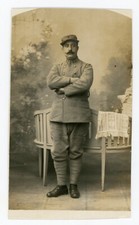 CARTE PHOTO 1917, un militaire