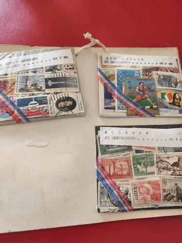 Lot ancien timbres monde - , vrac